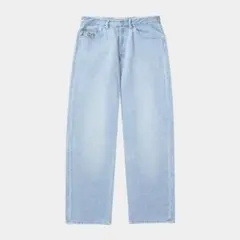 ライトブルーデニム ワイドレッグパンツ