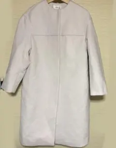 FRAY I.D ロングコート ライトグレー ノーカラー Ｆ　【美品】お値引き中