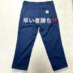 Carhartt ワークパンツ W33 ネイビー チノ ストレート ストリート