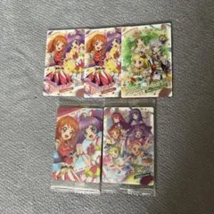アイカツ×プリパラ　ウエハースカード5点