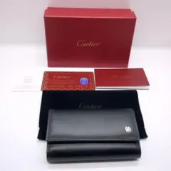 未使用✨カルティエ サントス　レザー　6連キーケース Cartier サントス・ドゥ・カルティエ 6連キーケース キャビアスキン