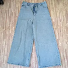 COHINA ワイドレッグデニム ライトブルー