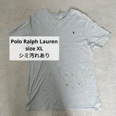 Polo Ralph Lauren グレー Vネック Tシャツ XL