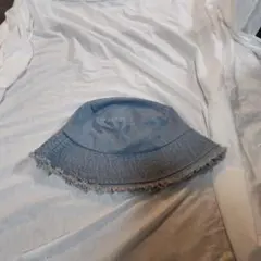 デニムフリンジバケットハット