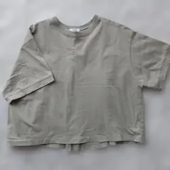 coen バックプリーツ 半袖Tシャツ カーキのサムネイル