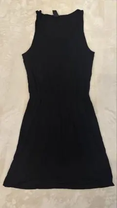 H&M ブラック ノースリーブ ミニワンピース XS