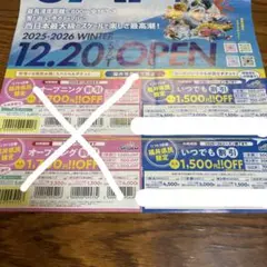 スキージャム勝山　リフト券　割引券