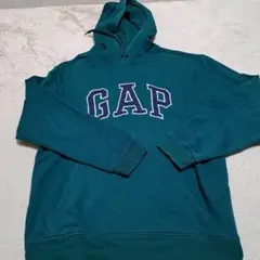 GAP フリースパーカー S ダークグリーン