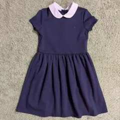 ポロラルフローレン ワンピース 120cm ネイビー 襟付き フォーマル 半袖