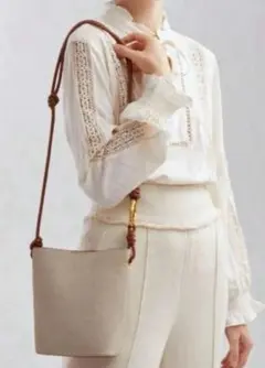 キャンバス調ミニショルダーバッグ