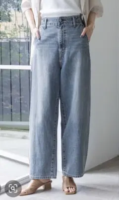 グローバルワーク　GOODデニムバギーパンツ　ブルー　Sサイズ