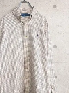 Ralph Lauren チェック　ボタンダウンシャツ　L
