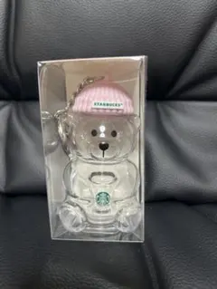 Starbucks ベアリスタ ミニチュア キーリング ピンク　韓国限定のサムネイル