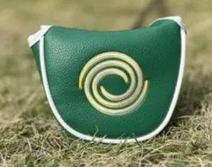 ODYSSEY パター用ヘッドカバー 緑色 渦巻き刺繍