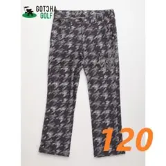 120cm 子ども ズボン 新品 ガッチャ 裏フリース 刺繍 千鳥 迷彩