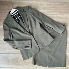 【極美品】カーキ　スーツ　シングル