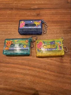 BT21 ガチャ カセットテープ型チャーム 3種セット（クッキー/シュキ/タタ）