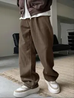 SHEIN コーデュロイ　パンツ　ボトム　ズボン　ブラウン　Mサイズ