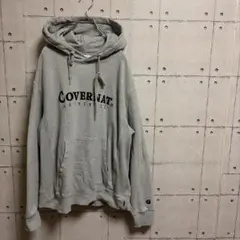 【韓国】COVERNAT グレー オーセンティック ロゴ フーディ M パーカー
