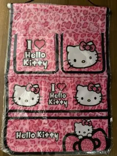 ハローキティ ウォールポケット ピンク ヒョウ柄 Hello Kitty