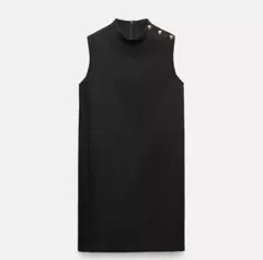 ZARA ブラック ノースリーブ ワンピース XS