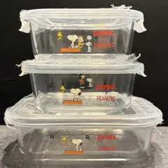 ☆未使用☆コストコ限定 パイレックス×スヌーピー 耐熱ガラス密閉容器 3個セット