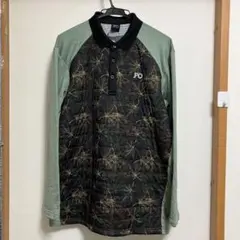ワークマン　FRONT QUILT 長袖ポロシャツ　LLサイズ リーフカーキ