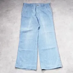リーバイス アクションスラックス W30 フレアデニム 青 古着 80s USA