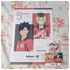 ハイキュー!!くら寿司♡クリアファイル♡缶バッジ♡カード♡黒尾鉄朗♡孤爪研磨