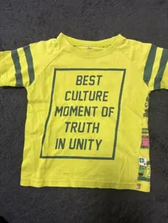 イエロー 車両デザイン Tシャツ 90cm