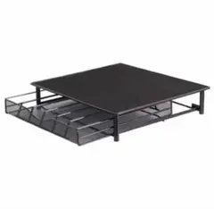 コーヒーカプセル収納/引き出し付きラック ブラック