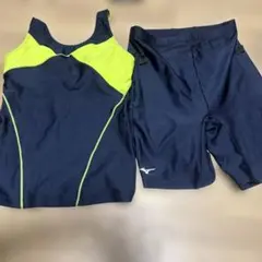 ミズノ スポーツ用水着セット ネイビー/ライム