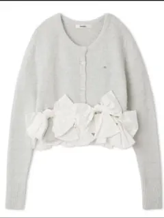 【新品タグ付き】SNIDEL リボンモチーフカーディガン