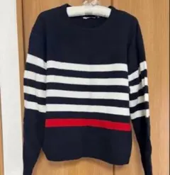 ZARA ウール100% ボーダーニット XL