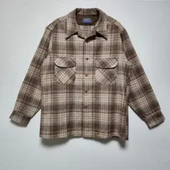 レア★　70s PENDLETON ボードシャツ　オンブレ　ベージュ系　L