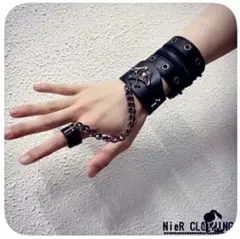 NieR 【完売品】オリジナル フィンガー ブレスレット 【BLACK】のサムネイル