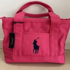 ポロ・ラルフ・ローレン ピンク トートバッグ