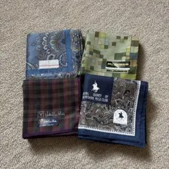 【未使用品】紳士用ブランドハンカチ４枚