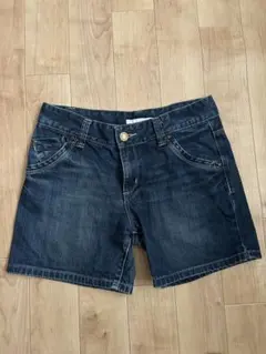 美品　ローリーズファーム　デニムショートパンツ　Lネイビー