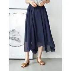 【美品】アメリカンホリック　シフォンイレヘムスカート　ドット