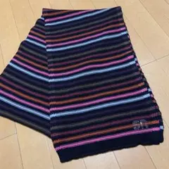 美品 ソニアリキエル マルチカラー ニット マフラー made in ITALY