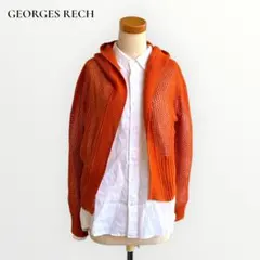 GEORGES RECH：メッシュフーディーカーデ オレンジ