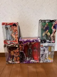 グラップラー刃牙フィギュア5体刃牙，勇次郎、独歩黒，独歩白，花山