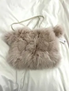 ライトピンク　ファーバッグ　シャドーフォックス　新品　未使用品　美品　タグ付き。
