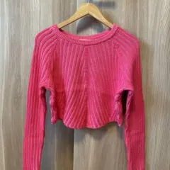 ◾️値下げ◾️【H&M】ピンク クロップドニット M