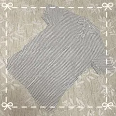 ストライプ　シャツ半袖　LL