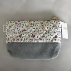 【新品】ハイジ フェイラー ガーデン リバティ ポーチ ライトグレー