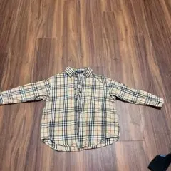 BURBERRY 長袖シャツ ベージュ・チェック柄