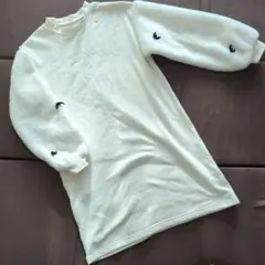 après les cours 長袖ワンピース ホワイト