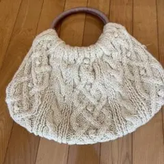any sis ニットハンドバッグ クリーム色